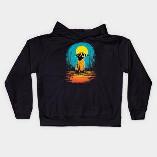 Serenity at Sunset: Cute Suricate Kids Hoodie